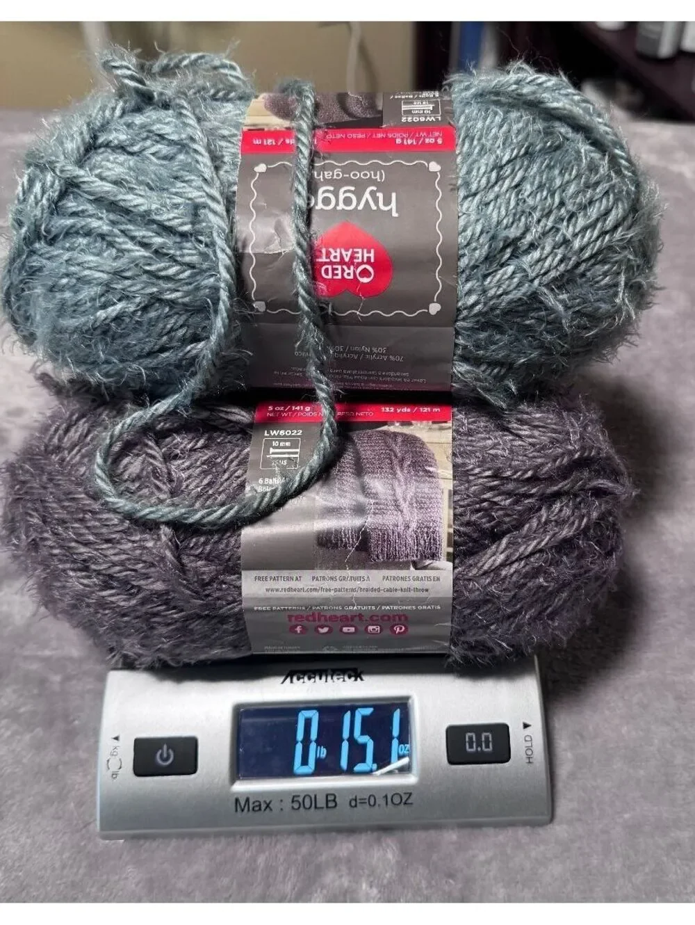 Hygge Red Heart Soft Yarn Lot of 3 - 15oz